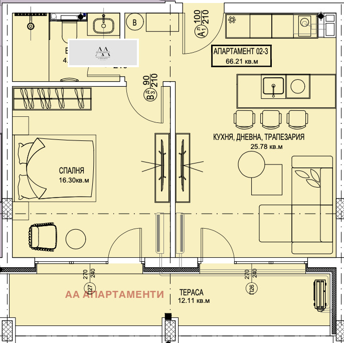 Te koop  1 slaapkamer regio Pazardzjik , Velingrad , 74 m² | 70968093 - afbeelding [3]