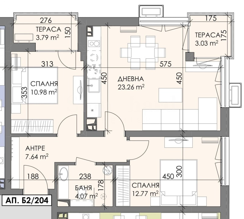 En venta  2 dormitorios Burgas , Meden rudnik - zona V , 95 metros cuadrados | 79712540 - imagen [2]