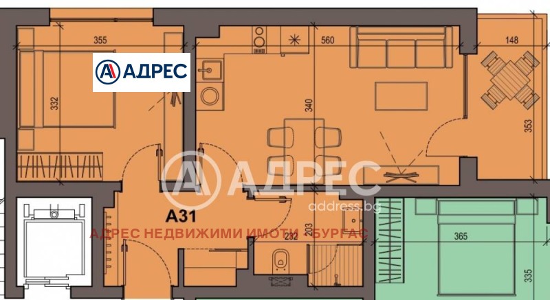 Продава 2-СТАЕН, гр. Бургас, Сарафово, снимка 4 - Aпартаменти - 47893570