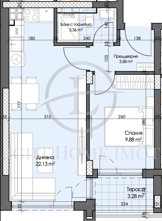 Продава 2-СТАЕН, гр. Пловдив, Гагарин, снимка 4 - Aпартаменти - 49301850