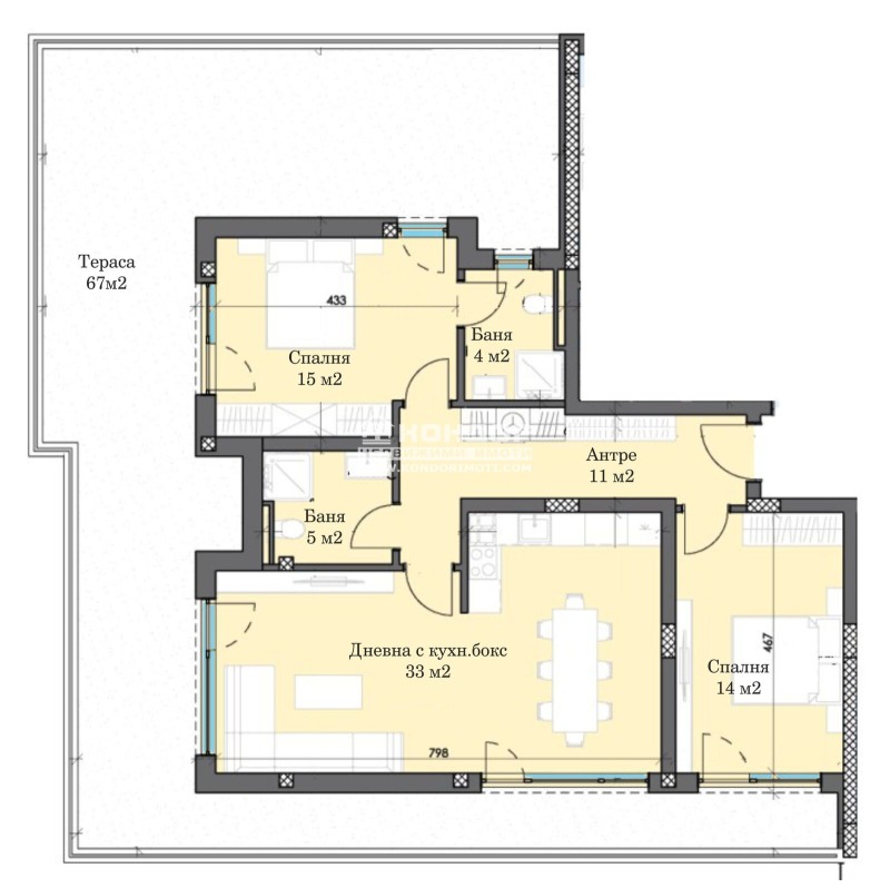 Eladó  2 hálószobás Plovdiv , Trakija , 116 négyzetméter | 11679648 - kép [5]
