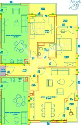 Продава 3-стаен град Бургас Изгрев - [1] 