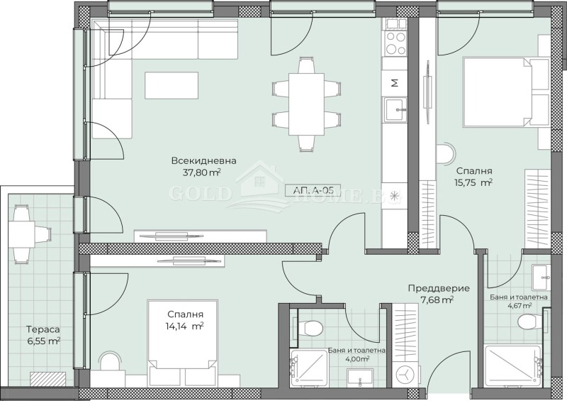 Продава 3-СТАЕН, гр. Пловдив, Остромила, снимка 3 - Aпартаменти - 48989792