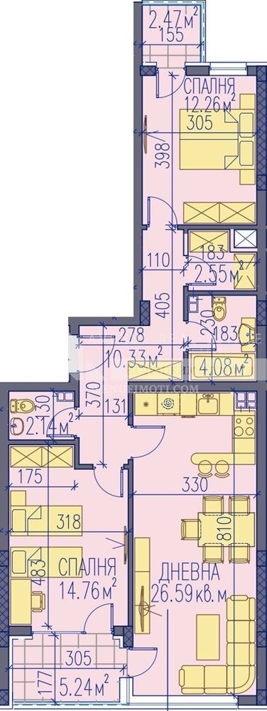 Te koop  2 slaapkamers Plovdiv , Kamenitsa 2 , 115 m² | 60483190 - afbeelding [2]