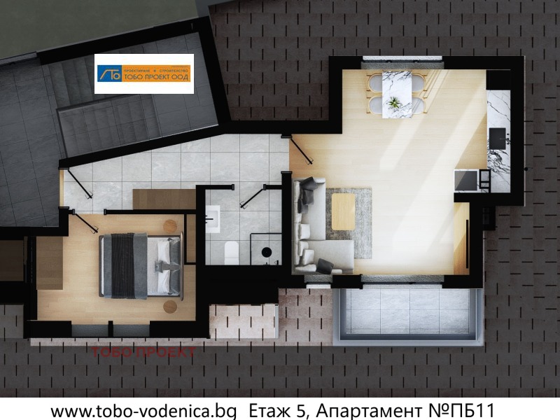 In vendita  1 camera da letto Sofia , Drugba 2 , 80 mq | 54923637 - Immagine [2]