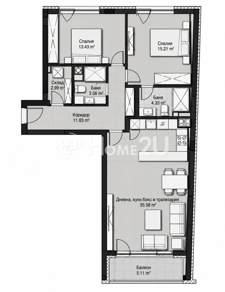 Продава 3-СТАЕН, гр. София, Кръстова вада, снимка 10 - Апартаменти - 56652601