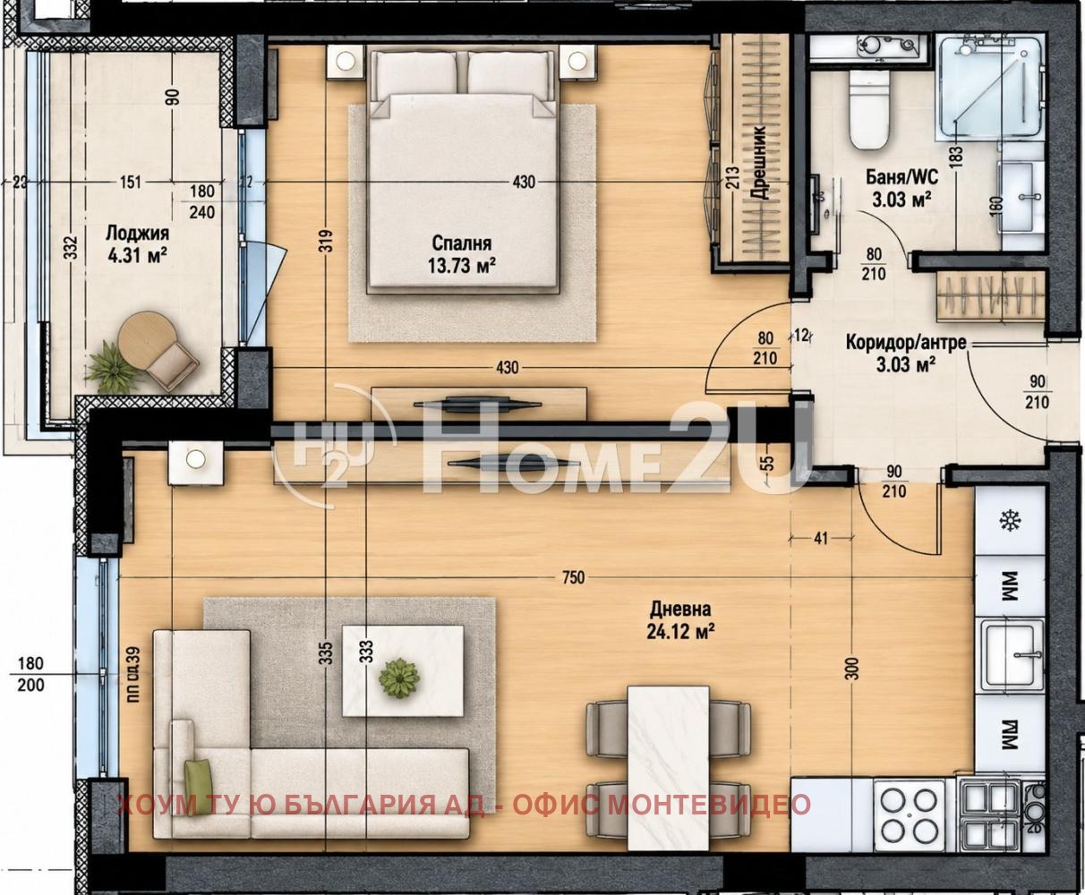 Продава 2-СТАЕН, гр. София, Малинова долина, снимка 2 - Апартаменти - 56625909