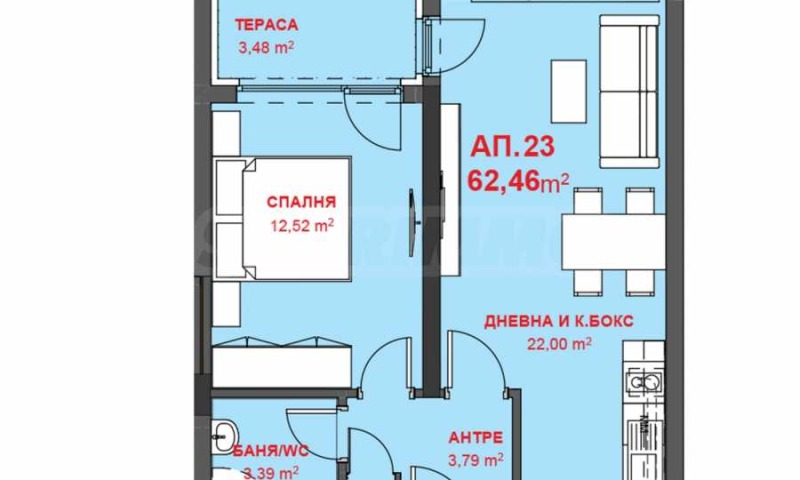Satılık  1 yatak odası Burgas , Meden rudnik - zona D , 62 metrekare | 66148983 - görüntü [3]