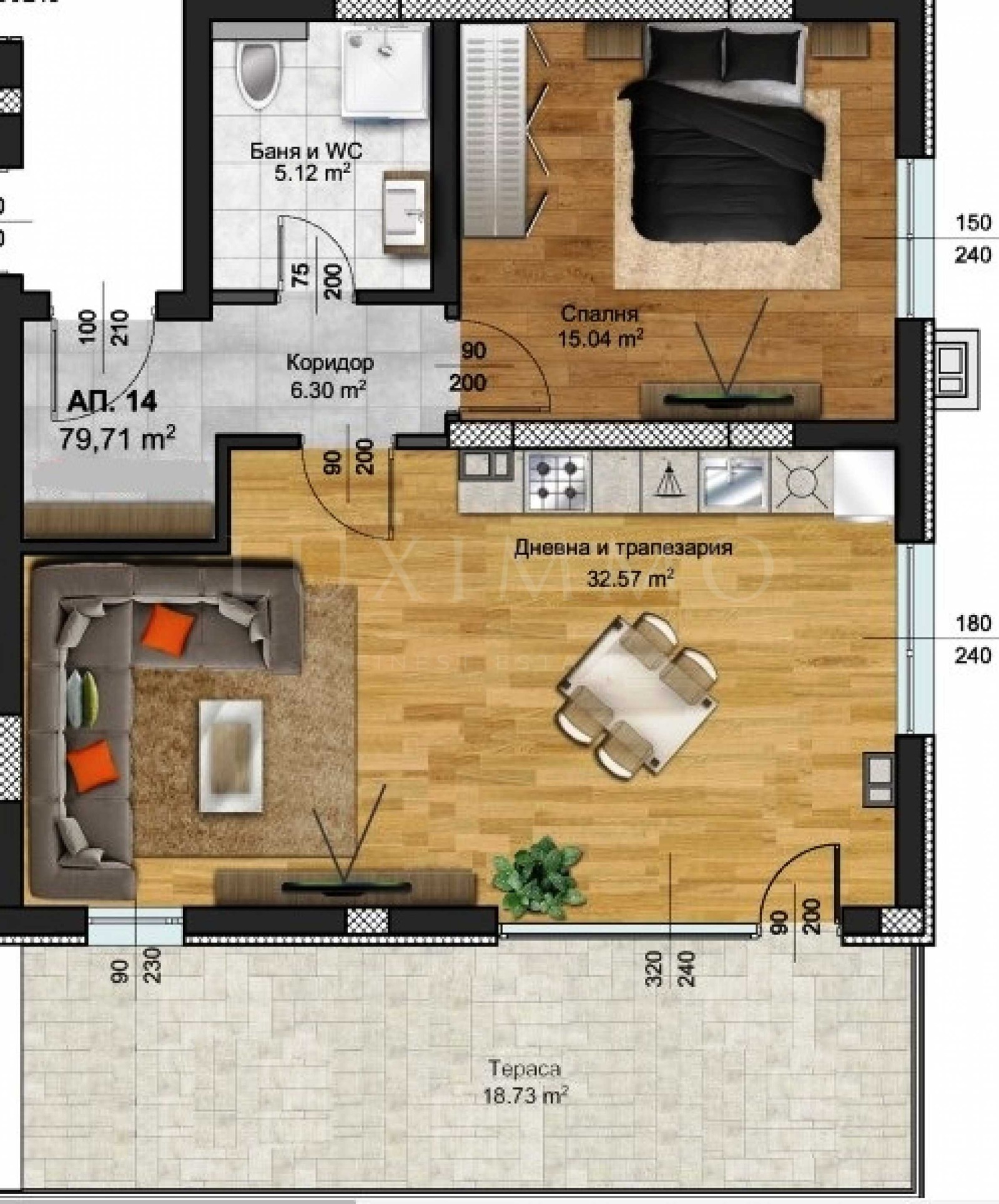 Продава 2-СТАЕН, гр. Пловдив, Христо Смирненски, снимка 2 - Апартаменти - 53963775