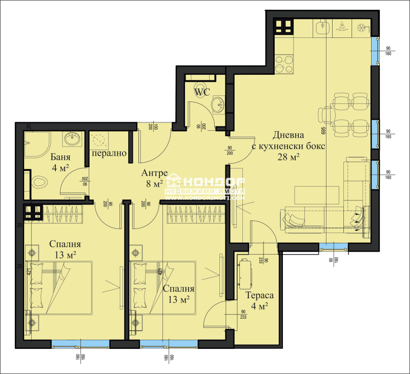 For Sale  2 bedroom Plovdiv , Hristo Smirnenski , 101 sq.m | 50807742 - image [5]