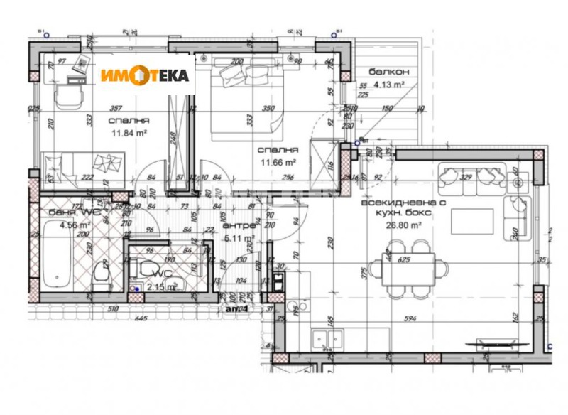 На продаж  2 спальні Варна , Виница , 97 кв.м | 61593219 - зображення [2]