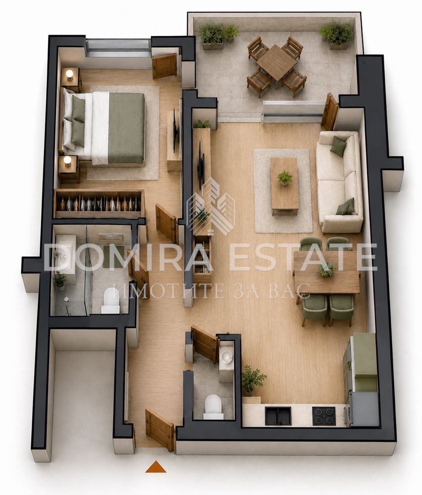 Продава 2-СТАЕН, гр. Бургас, Сарафово, снимка 2 - Апартаменти - 54697359