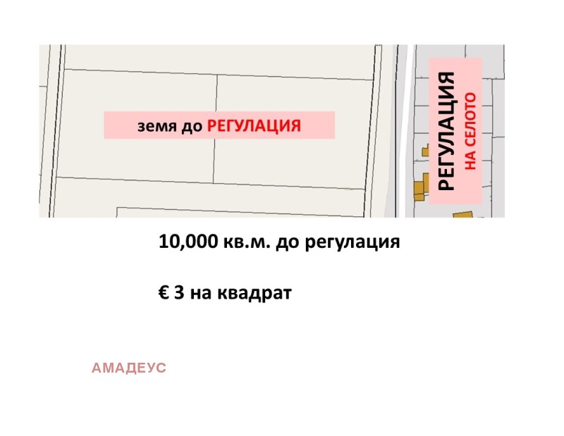 Продава ПАРЦЕЛ в област Пловдив, с. Ясно поле - 10000 кв.м / 30 000 € » 58 674.90 лв., АМАДЕУС
