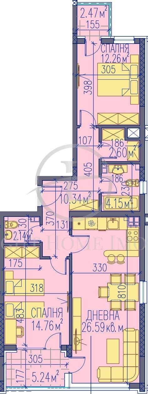Na prodej  2 ložnice Plovdiv , Kamenica 2 , 116 m2 | 62960999 - obraz [4]