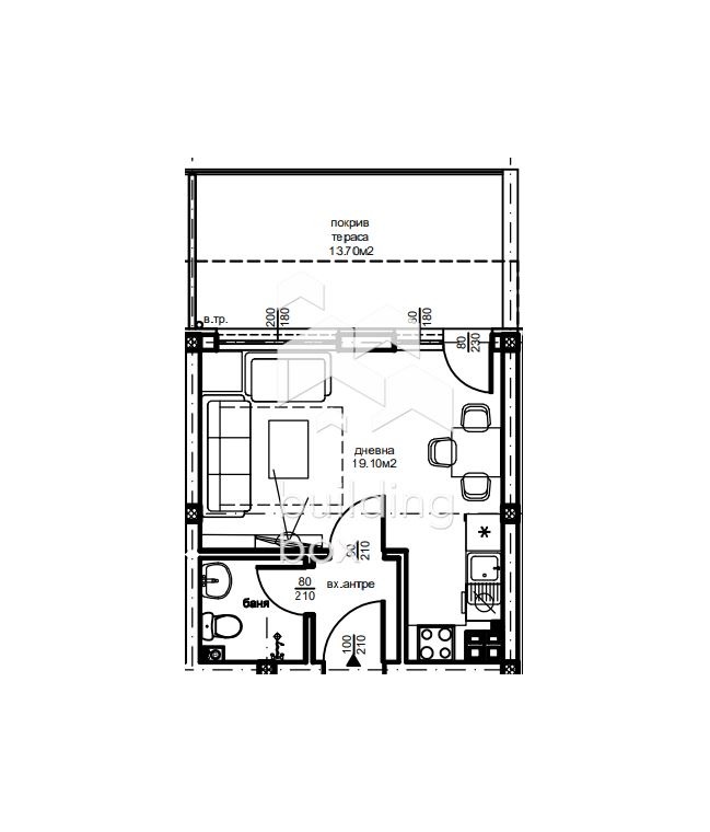 Продава 1-СТАЕН, гр. Пловдив, Остромила, снимка 3 - Aпартаменти - 49302692