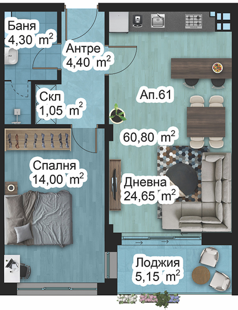 Продава  2-стаен град Пловдив , Отдих и култура , 71 кв.м | 88924716 - изображение [2]