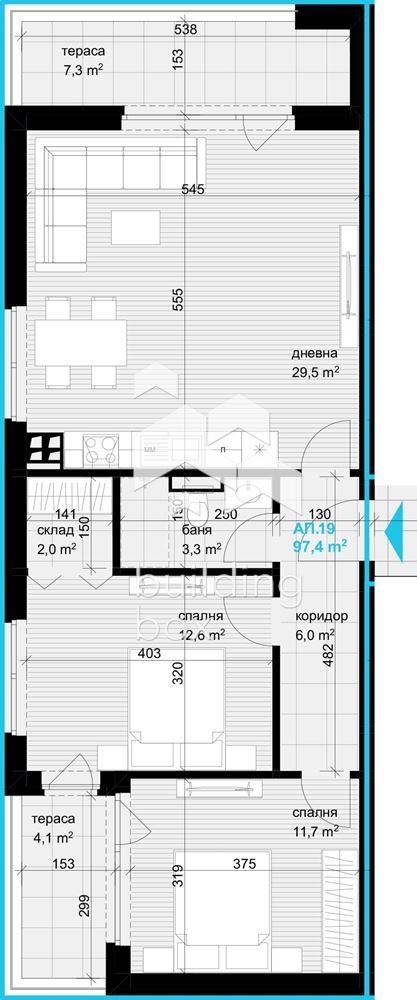 Na prodej  2 ložnice Varna , Asparuchovo , 112 m2 | 62782806 - obraz [3]