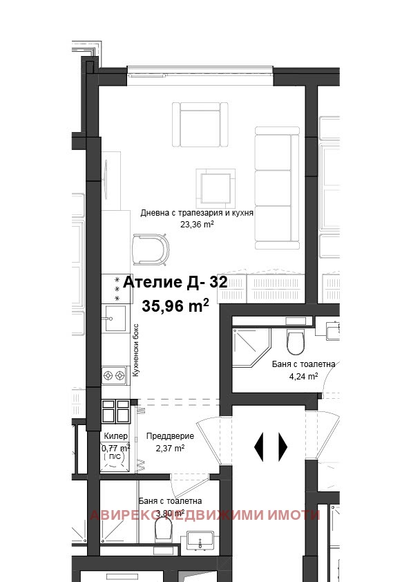 Продава 1-СТАЕН, гр. Пловдив, Гагарин, снимка 2 - Aпартаменти - 48565428