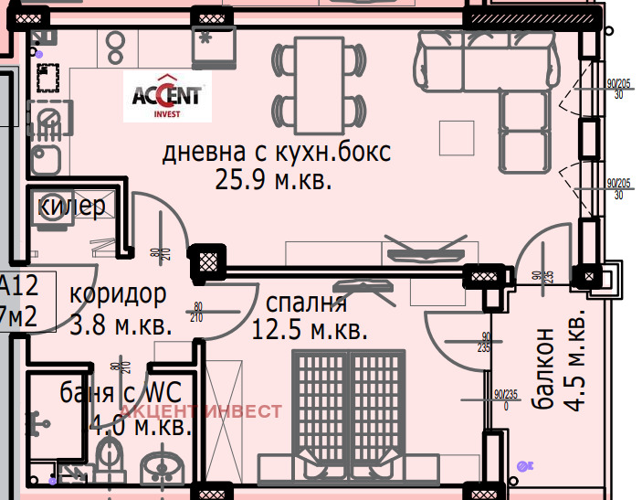 Продава  2-стаен град Варна , Кайсиева градина , 69 кв.м | 63682080 - изображение [2]