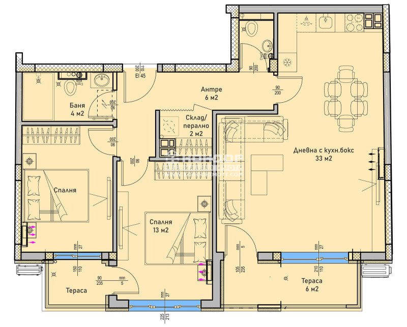 Продава  3-стаен град Пловдив , Въстанически , 114 кв.м | 55444571 - изображение [2]