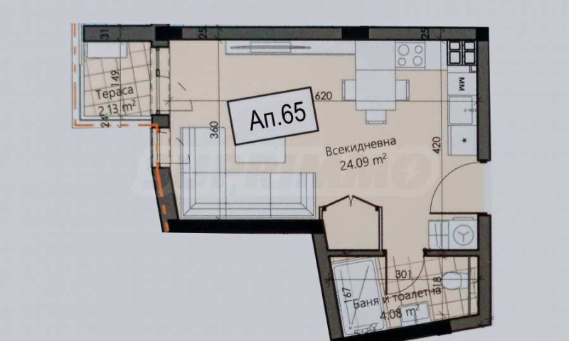 À vendre  Studio Plovdiv , Hristo Smirnenski , 42 m² | 43052774 - image [5]