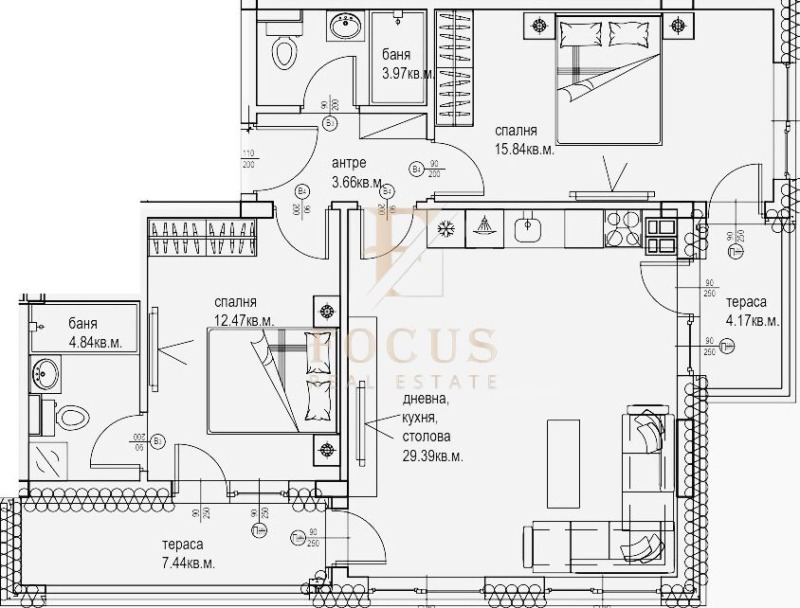 In vendita  2 camere da letto Plovdiv , Zaharna fabrika , 109 mq | 14594802 - Immagine [2]
