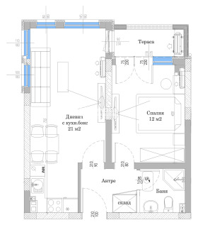 Продава 2-стаен град Пловдив Христо Смирненски - [1] 
