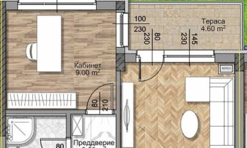 Till salu  1 sovrum Sofia , Ovtja kupel , 51 kvm | 42235406 - bild [2]