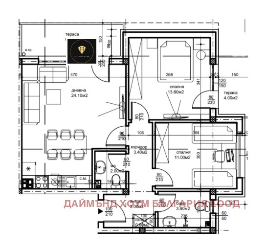 For Sale  2 bedroom Plovdiv , Belomorski , 97 sq.m | 43185131 - image [2]