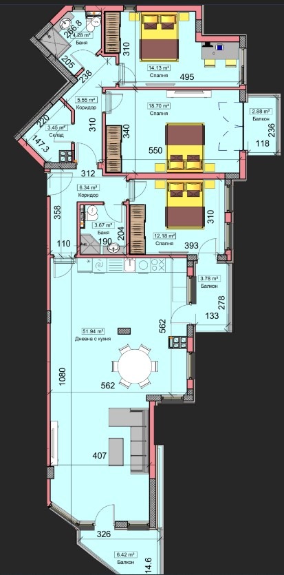 Продава 4-СТАЕН, гр. Варна, Чайка, снимка 9 - Aпартаменти - 47338257