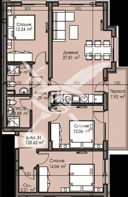 Продава  Многостаен град Бургас , Изгрев , 125 кв.м | 58956921 - изображение [2]