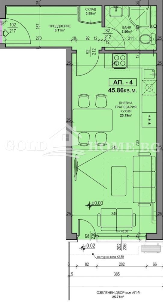 Eladó  Stúdió Plovdiv , Kjucsuk Parizs , 72 négyzetméter | 70228595 - kép [2]