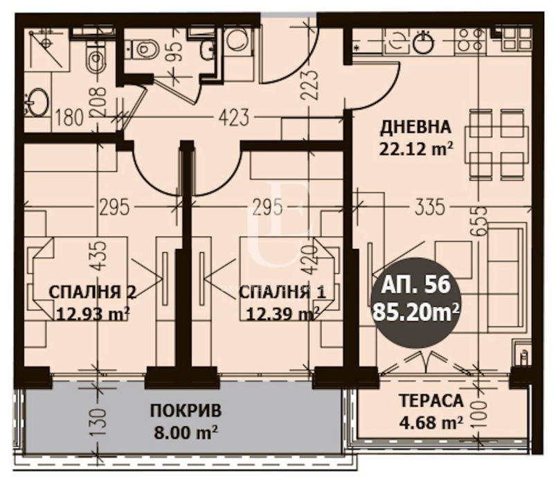In vendita  2 camere da letto Sofia , Vitosha , 85 mq | 94949555 - Immagine [12]