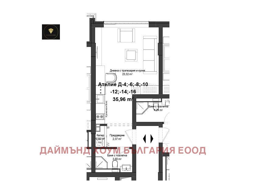 Продава 1-СТАЕН, гр. Пловдив, Гагарин, снимка 2 - Апартаменти - 51492623