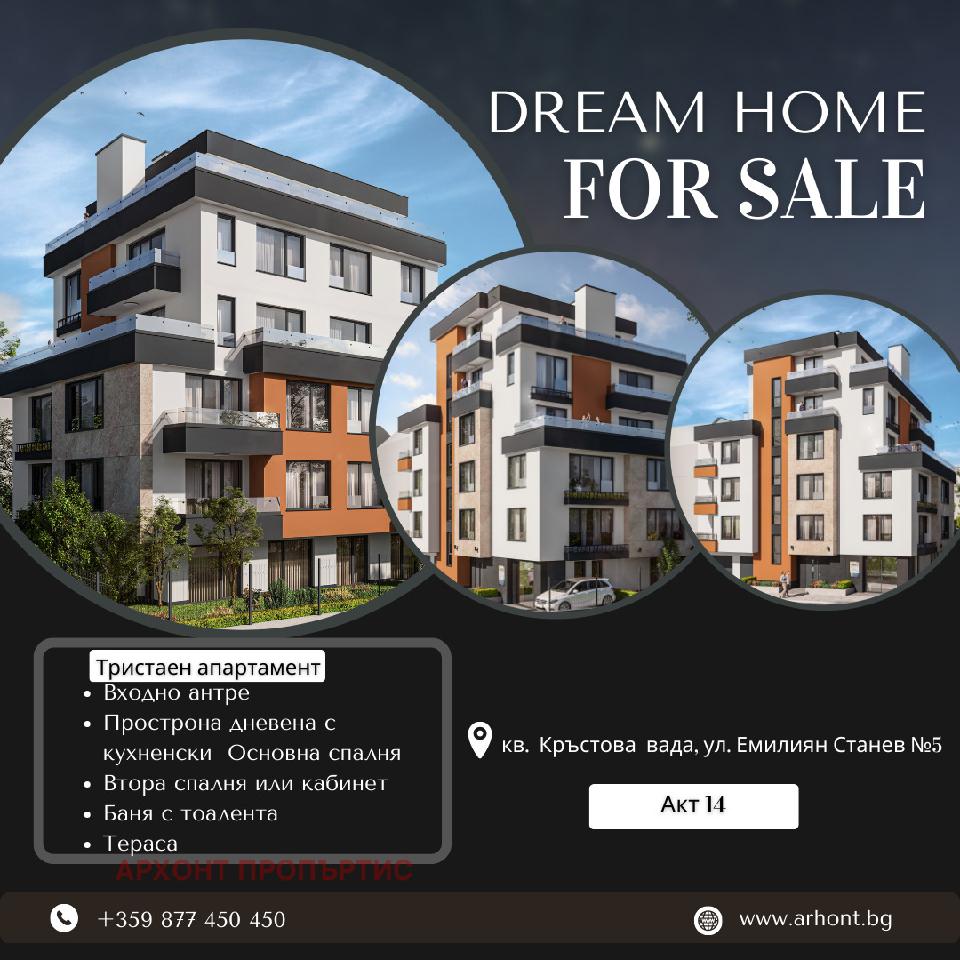 Продава 3-СТАЕН, гр. София, Кръстова вада