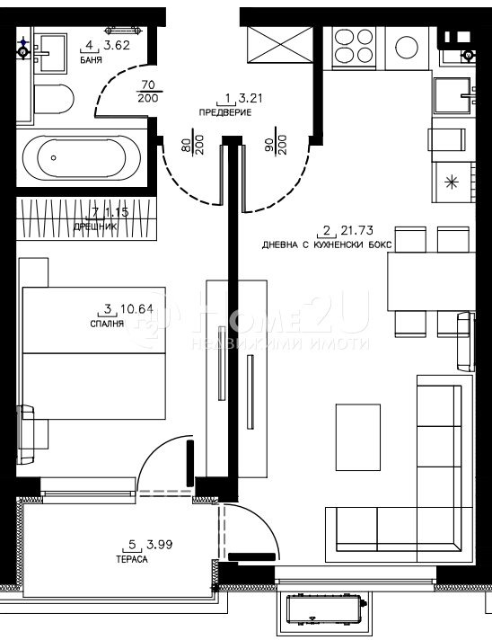 Продава 2-СТАЕН, гр. София, Малинова долина, снимка 9 - Апартаменти - 54344073