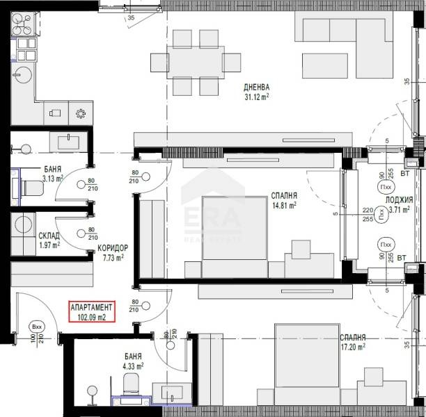 Myytävänä  2 makuuhuonetta Sofia , Ljulin 7 , 116 neliömetriä | 52463619 - kuva [4]