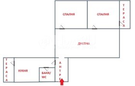 3-стаен град София, Център 2