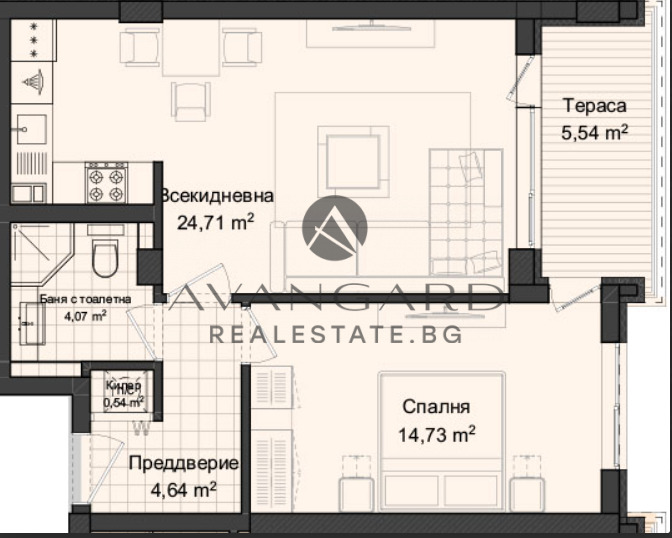 Продава  2-стаен град Пловдив , Кършияка , 77 кв.м | 13231727 - изображение [5]