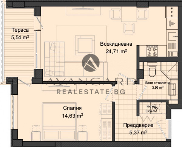 Satılık  1 yatak odası Plovdiv , Karşiyaka , 77 metrekare | 13231727 - görüntü [5]