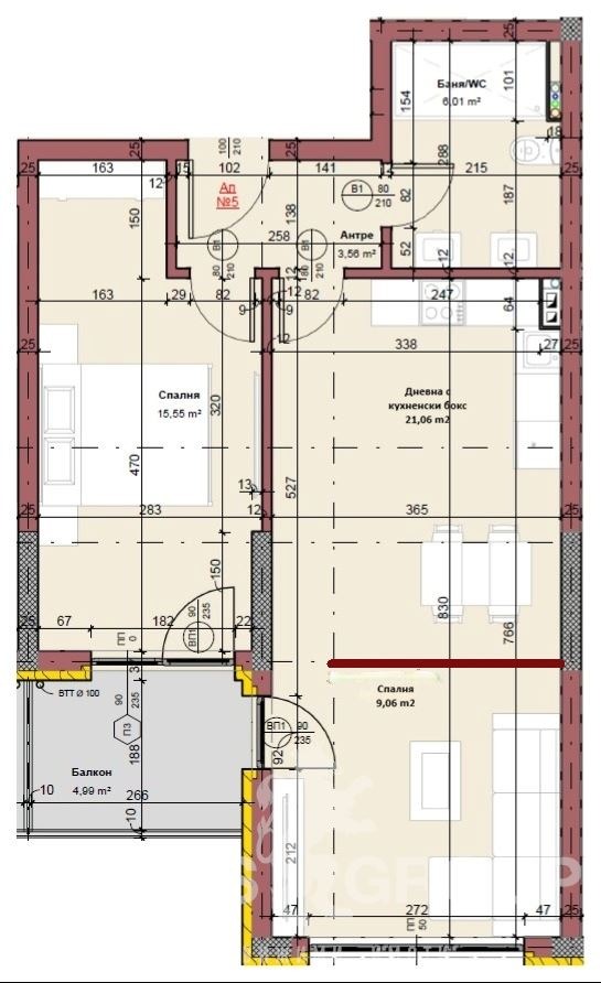 Продава 3-СТАЕН, гр. Варна, Виница, снимка 4 - Апартаменти - 53709942