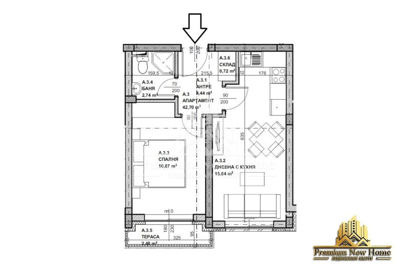 Till salu  1 sovrum Sofia , Krastova vada , 51 kvm | 10676521 - bild [2]