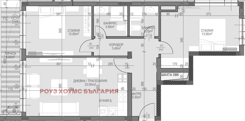 Продава  3-стаен град Пловдив , Гагарин , 105 кв.м | 72319690 - изображение [2]