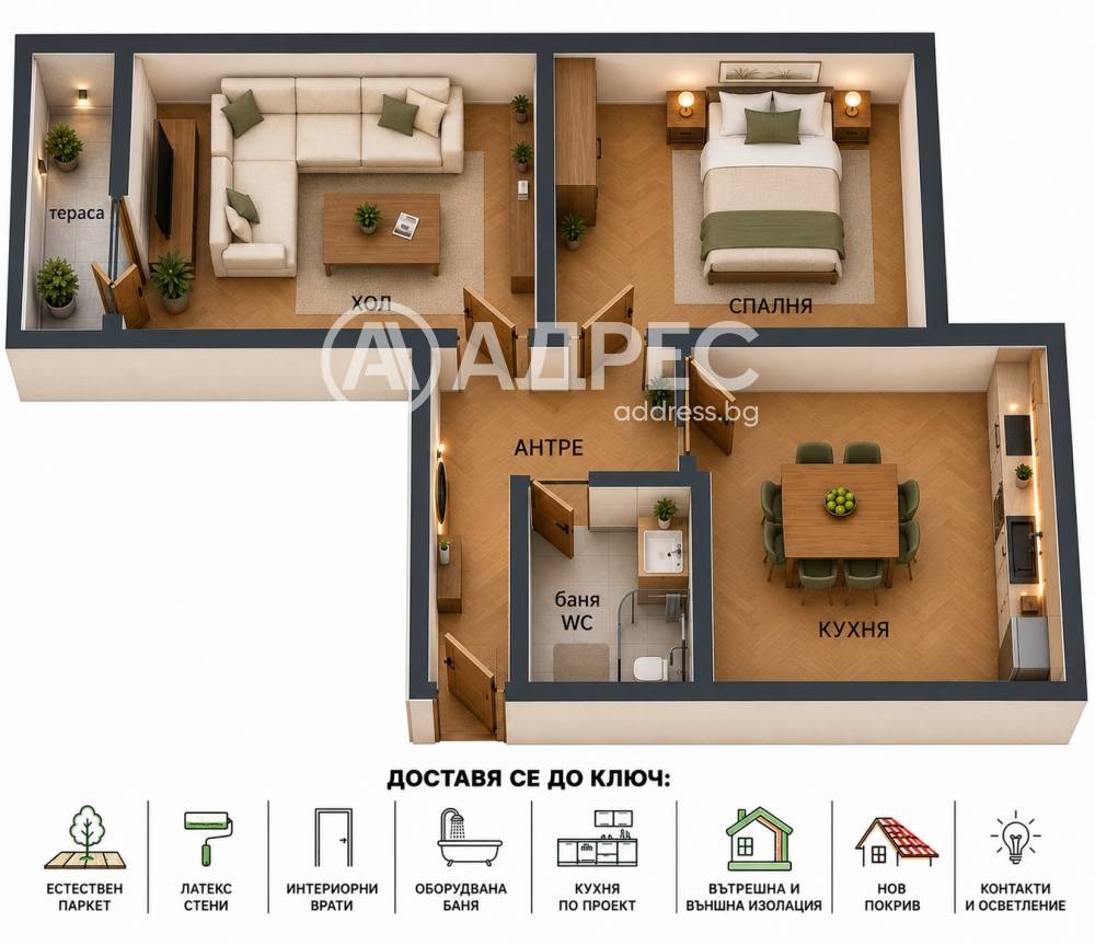 Продава 2-СТАЕН, гр. София, Толстой, снимка 3 - Апартаменти - 55923026
