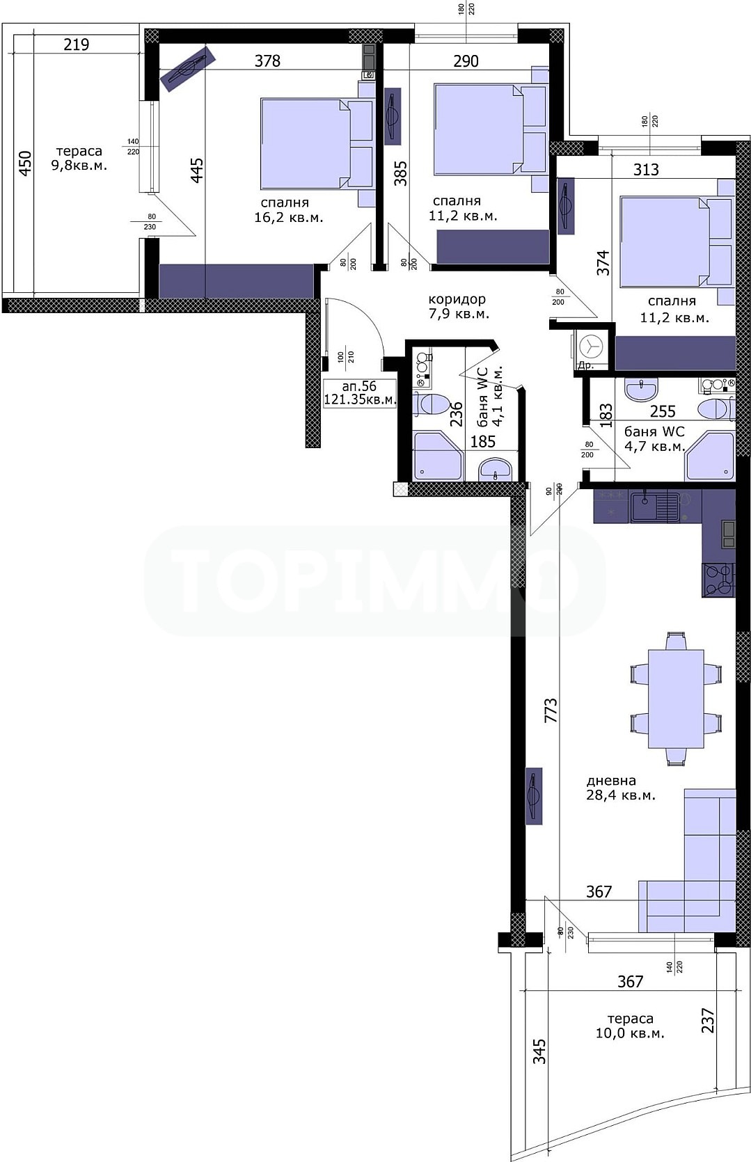Продава 4-СТАЕН, гр. Варна, Възраждане 3, снимка 4 - Апартаменти - 56311141