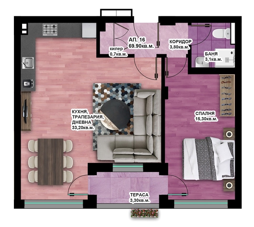 Продава 2-СТАЕН, гр. Пловдив, Христо Смирненски, снимка 2 - Апартаменти - 53979670