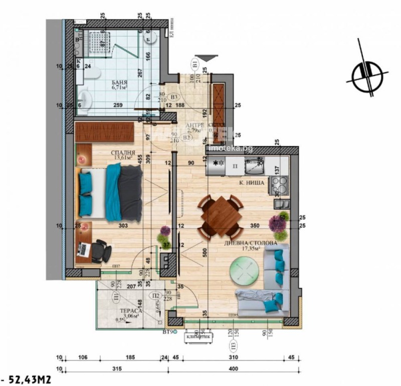 Продава 2-СТАЕН, гр. София, Хаджи Димитър, снимка 2 - Aпартаменти - 47576420