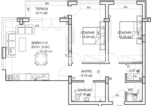 For Sale  2 bedroom Plovdiv , Mladezhki Halm , 111 sq.m | 80737831 - image [2]