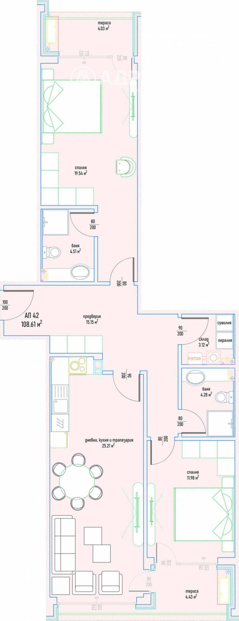 Te koop  2 slaapkamers Sofia , Malinova dolina , 132 m² | 10483710 - afbeelding [4]