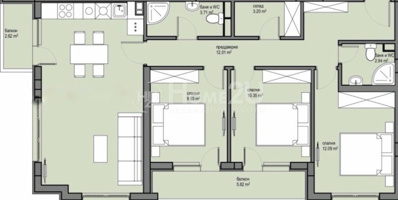 Продава 3-СТАЕН, гр. София, Красна поляна 3, снимка 13 - Апартаменти - 52565066